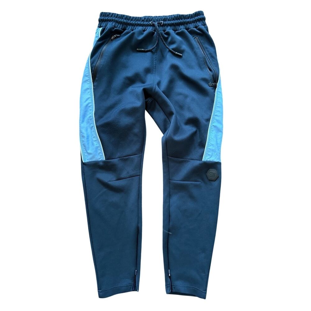Cruyff Saul Track Pant Deep Navy & Light Blue Pull On Full Length Joggers